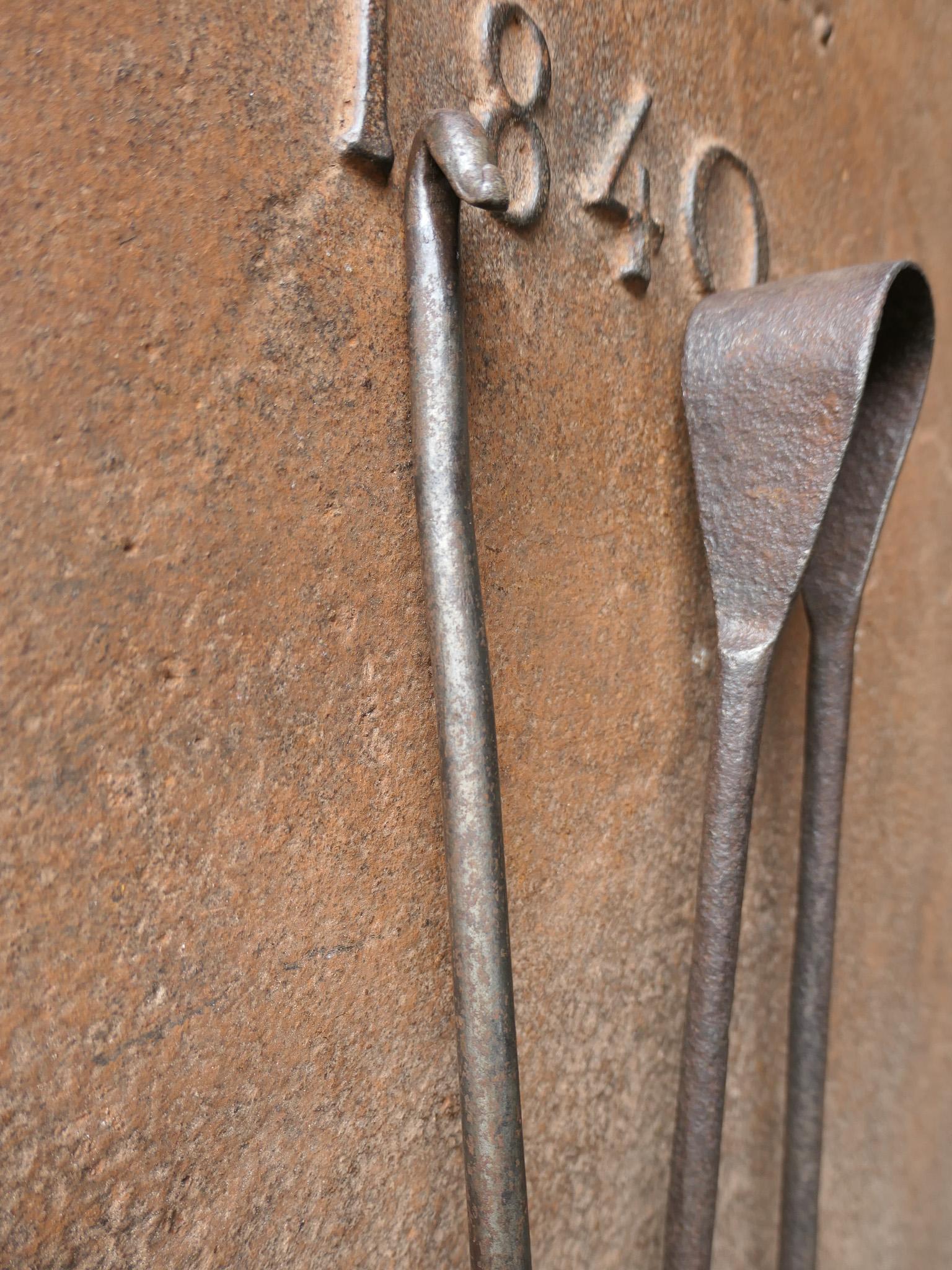 Rustic French Fireplace Tools, 17th-18th Century 3