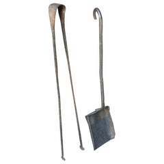 Rustic French Fireplace Tools, 18th-19th Century, Louis XV Period
