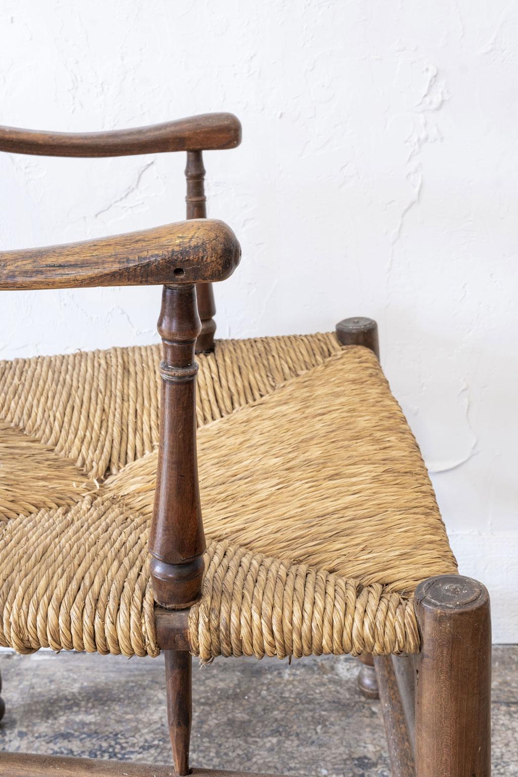 Rustic French Ladder Back Armchair 3