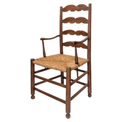 Rustic French Ladder Back Armchair