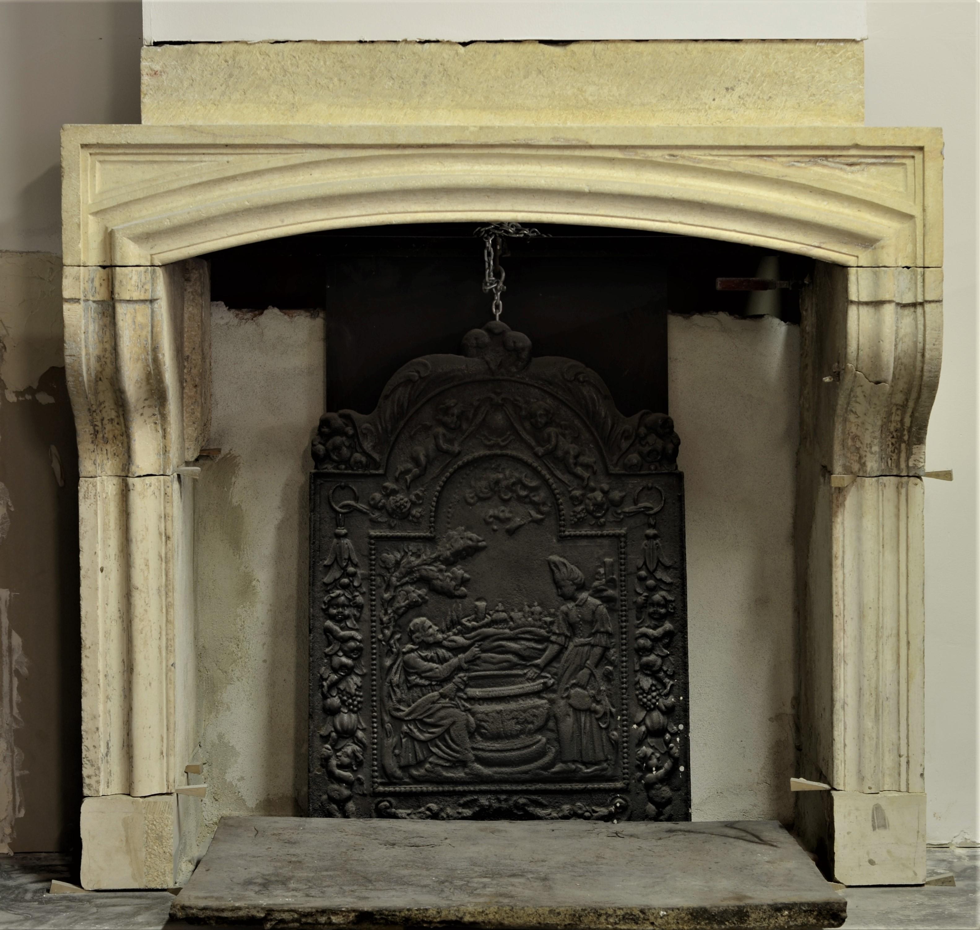 Rustic French Louis XIV Fireplace Mantel 1