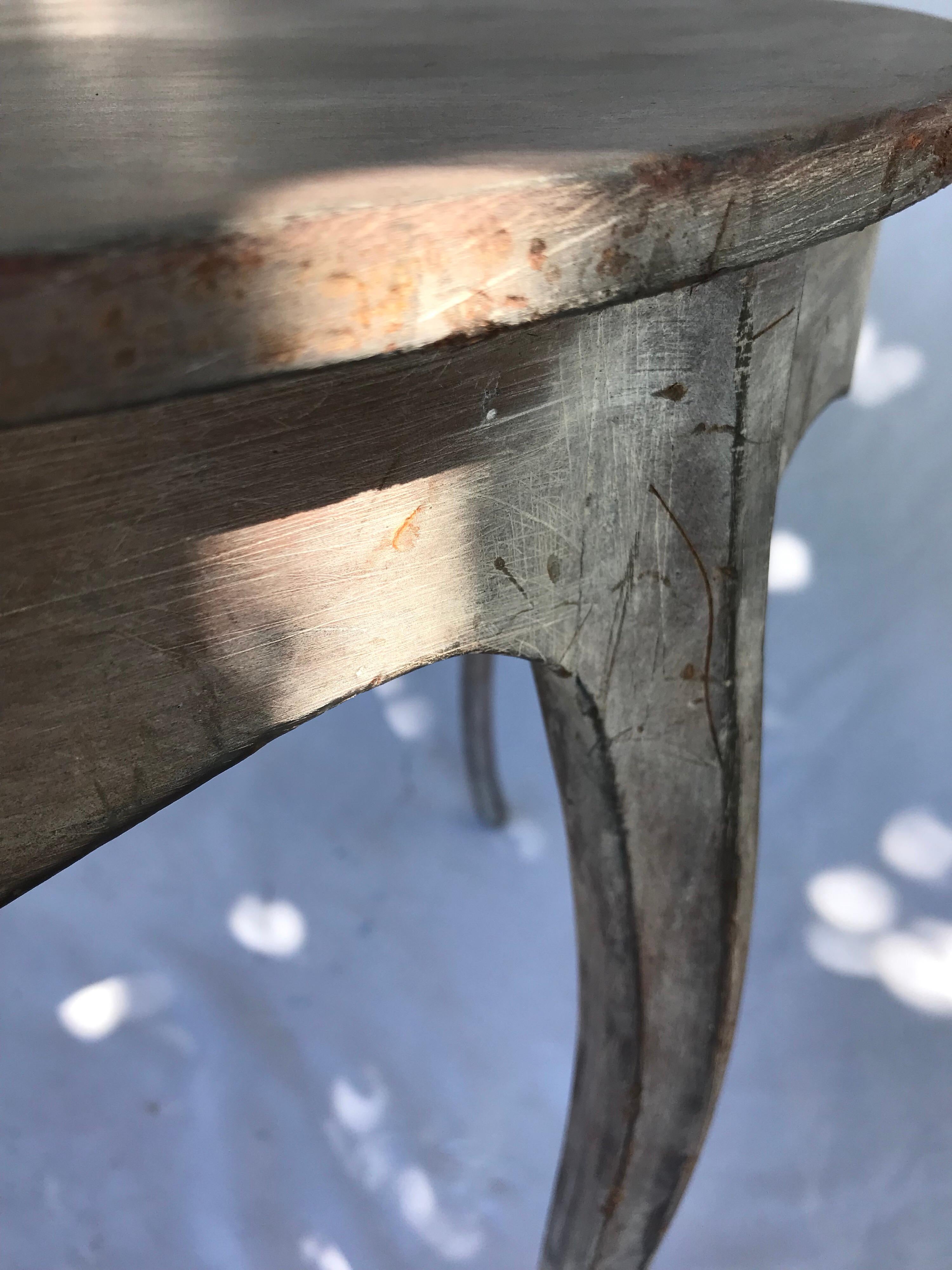 20th Century Rustic French Louis XV Style Side Table Having Cabriole Legs