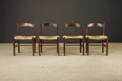 Rustic French Mid-Century Modern Dining Chairs, Style of Charlotte Perriand