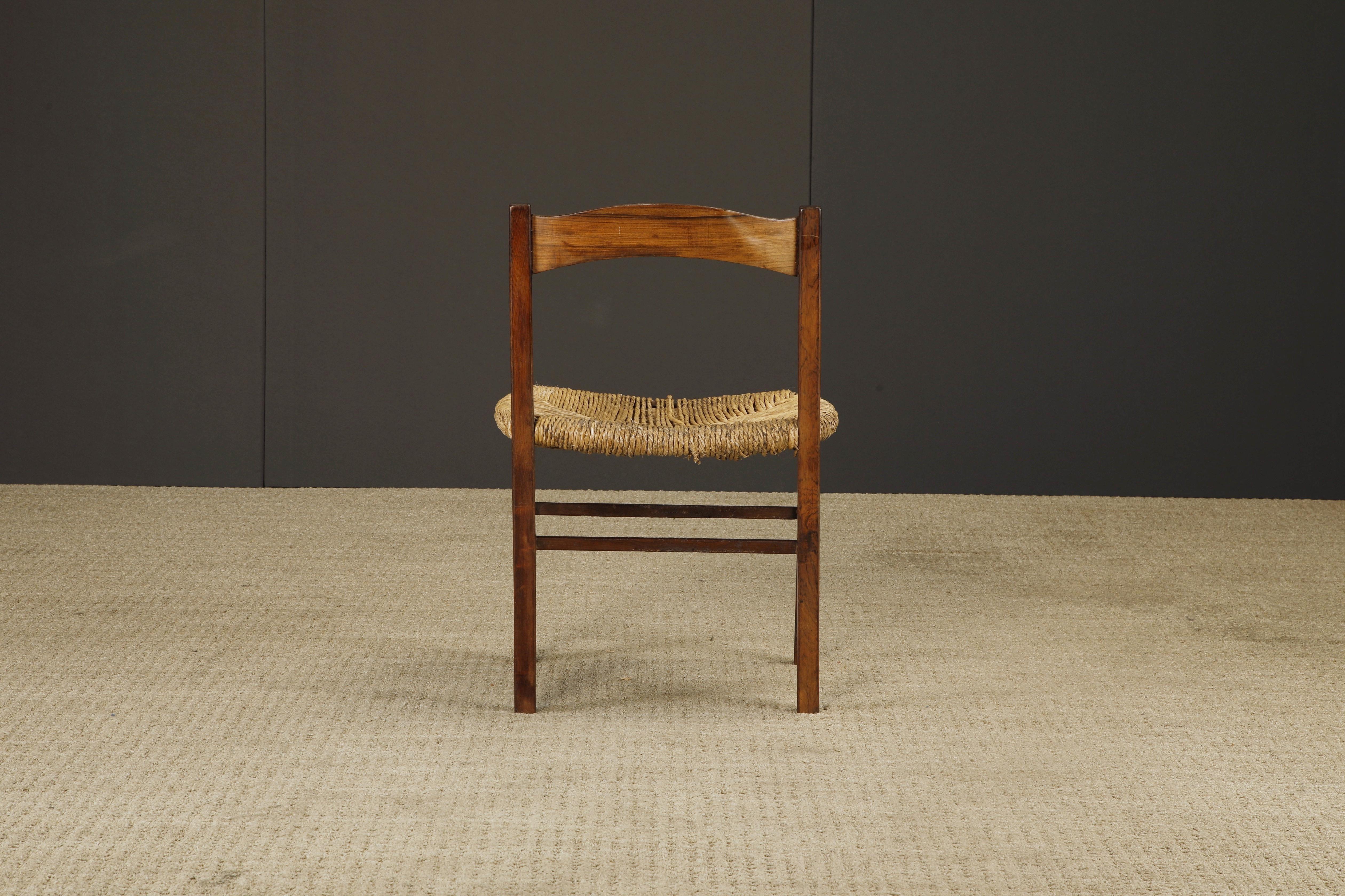 Sillas de comedor rústicas francesas de mediados de siglo, estilo de Charlotte Perriand en venta 13