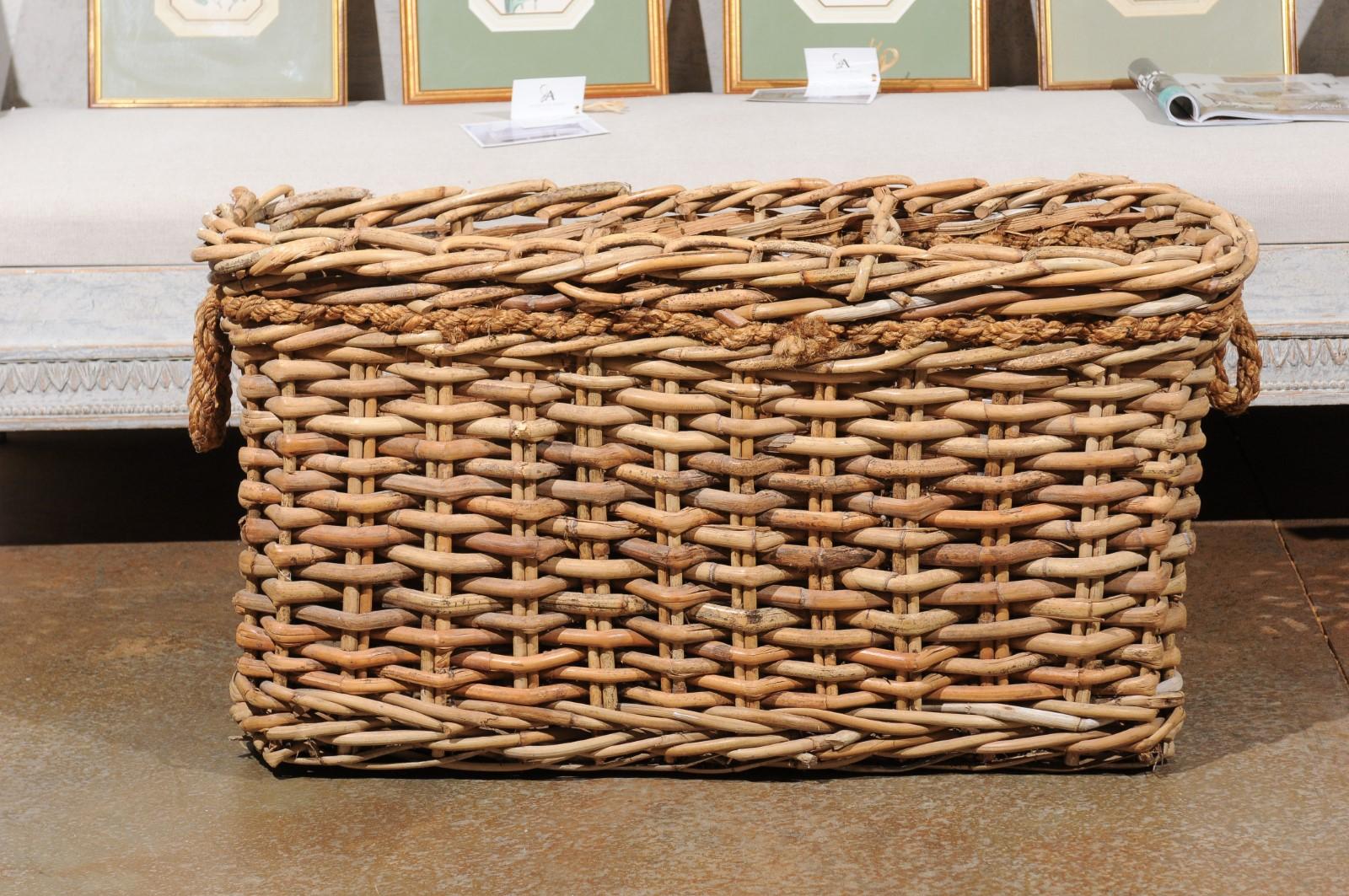 tall narrow rectangular basket