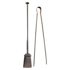 Rustic French Neoclassical Fireplace Tools, 18th-19th Century