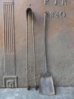 Rustic French Neoclassical Fireplace Tools, Louis XV Period