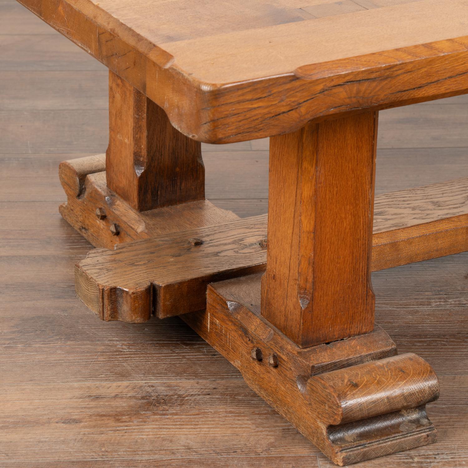 Rustic French Oak Coffee Table, circa 1950 For Sale 1