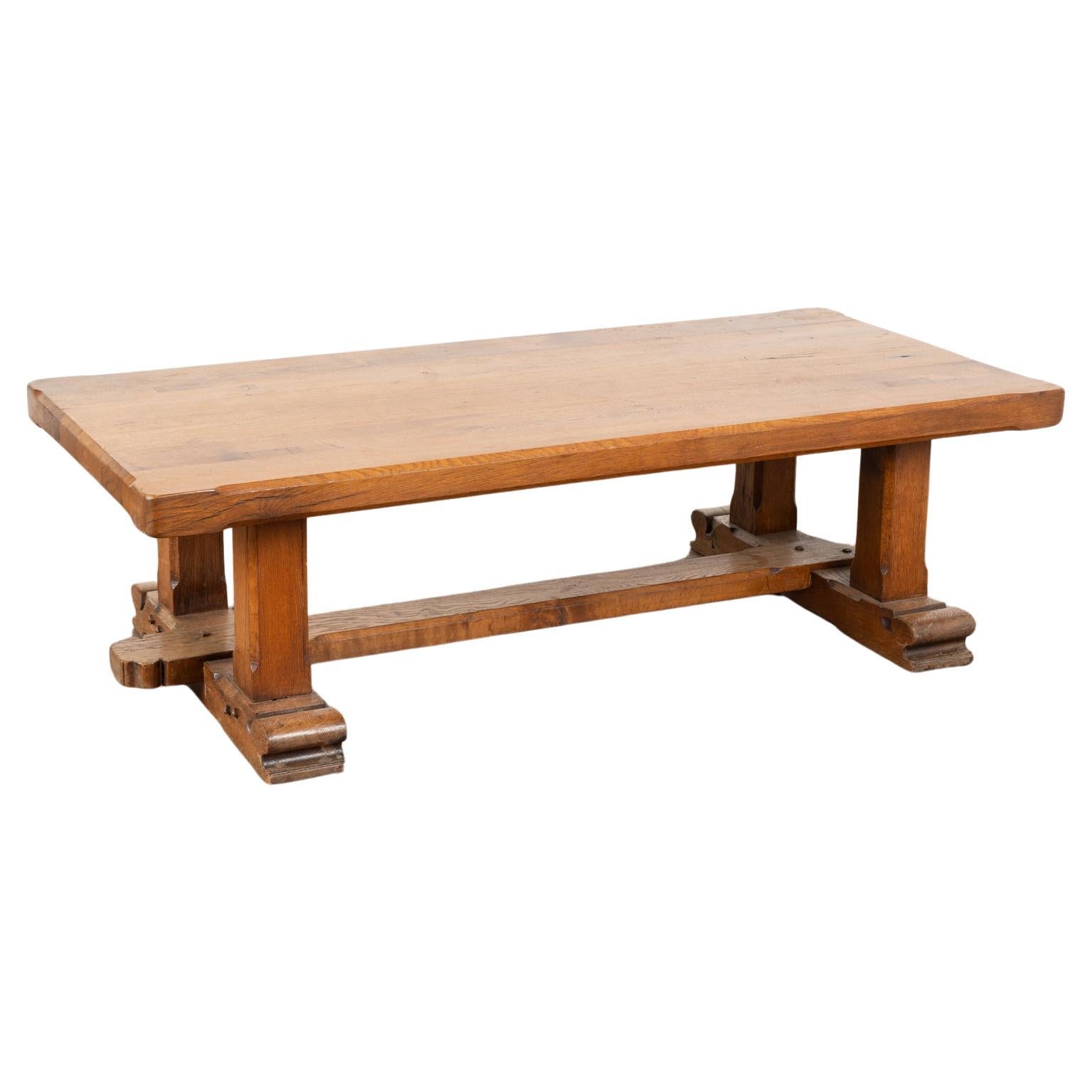 Rustic French Oak Coffee Table, circa 1950