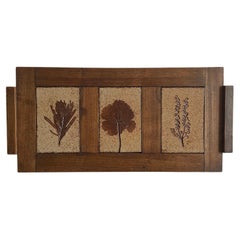 Used Rustic French Oak & Stoneware Tray