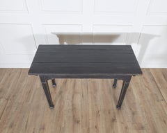 Rustic French Painted Console Table with Square Legs, circa 1910