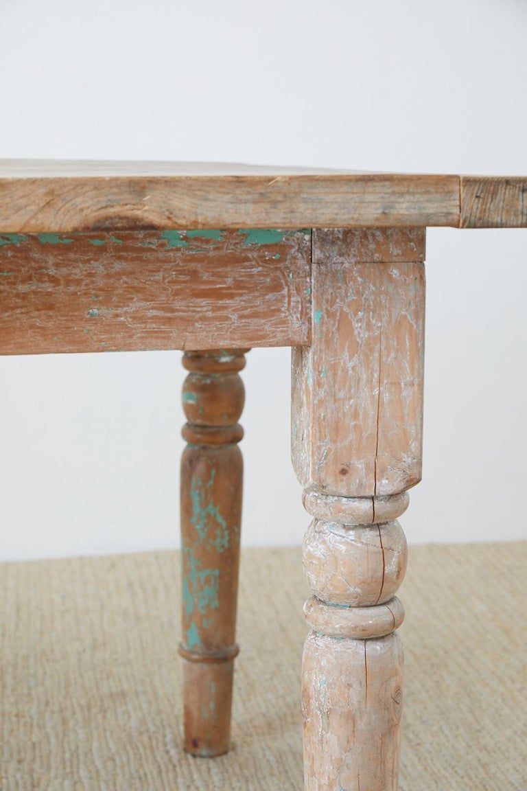 Rustic French Pine Country Farmhouse Dining Table For Sale ...