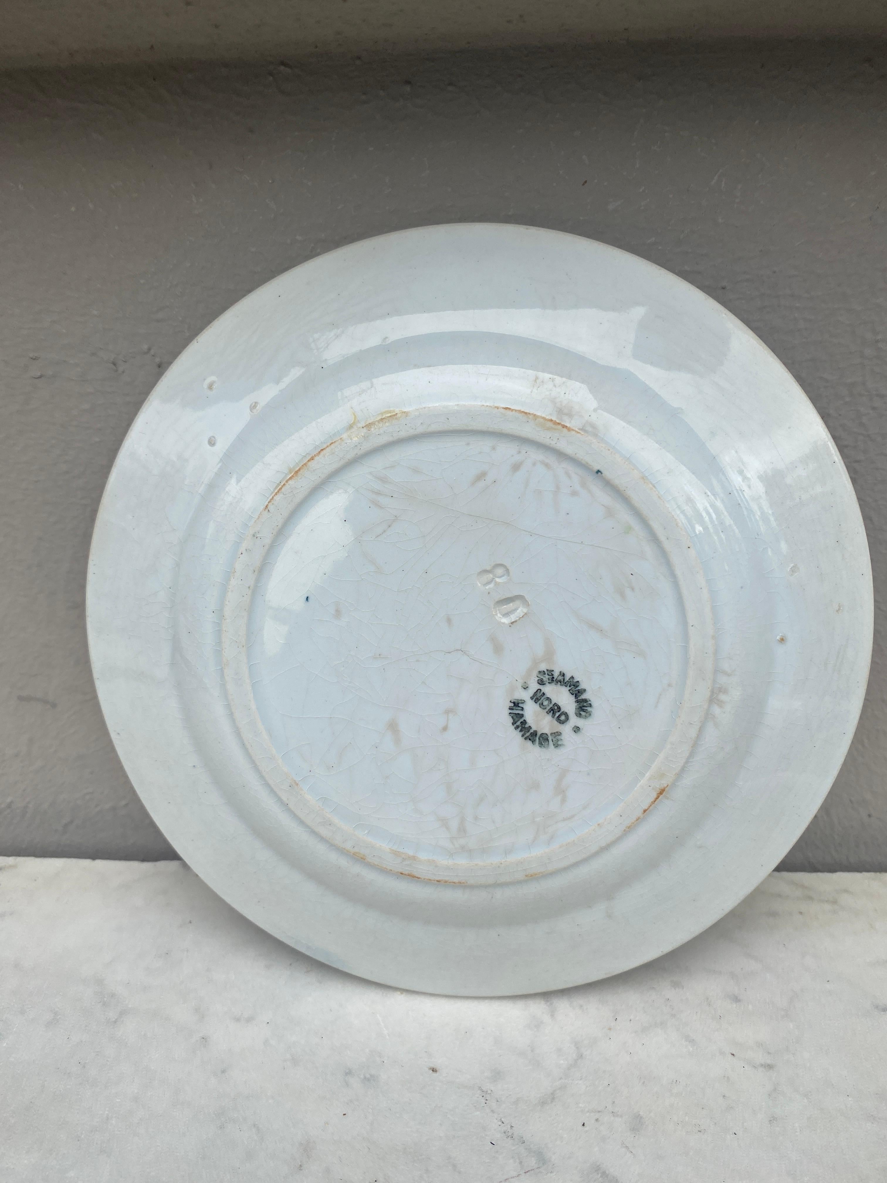 Rustic French Plate Saint Amand Circa 1920 In Good Condition For Sale In Austin, TX