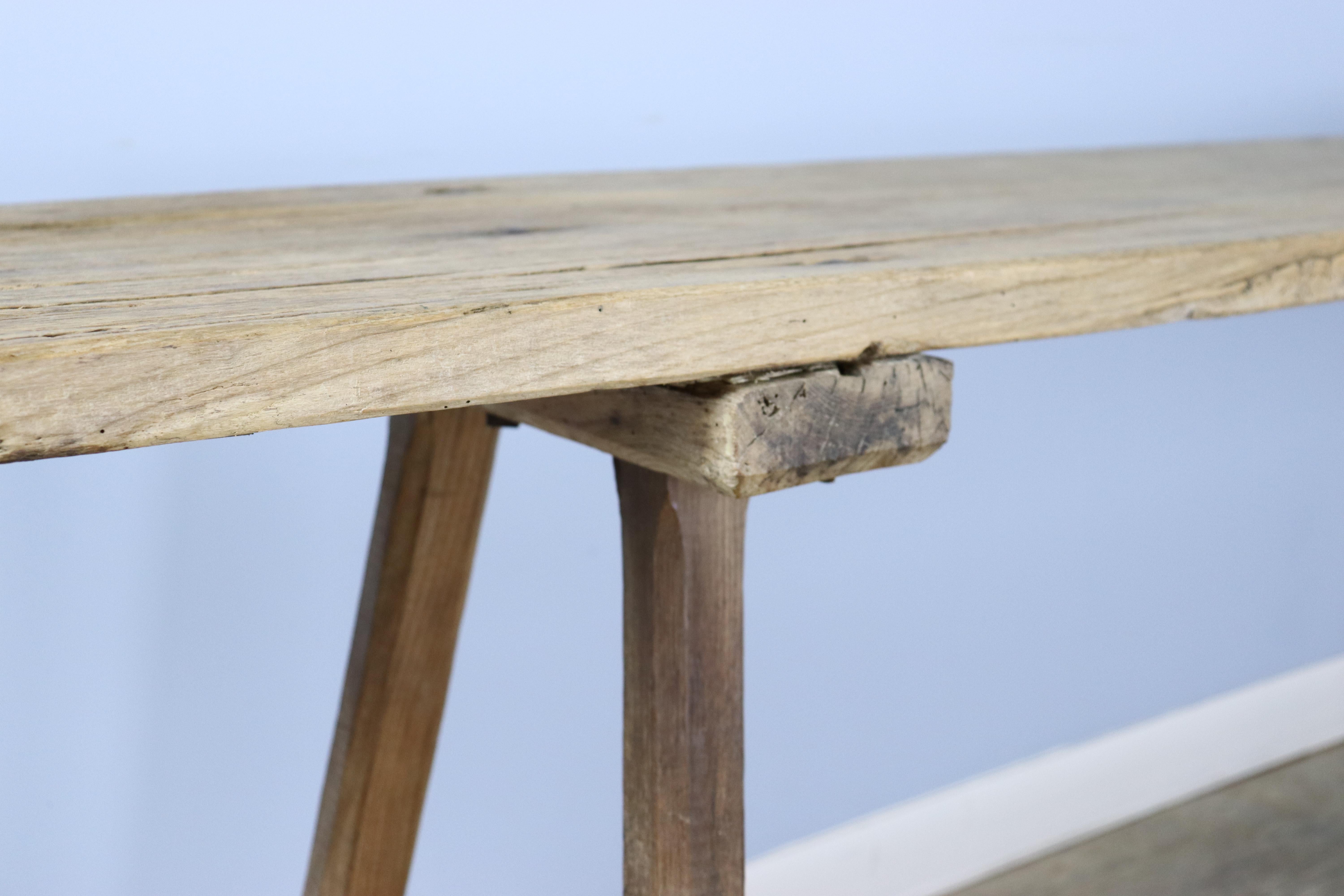 Rustic French Poplar Serving or Work Table For Sale 5