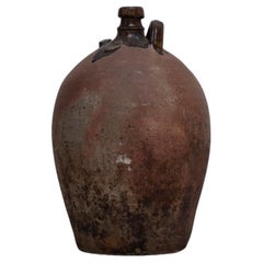 Rustic French Pottery Jug with Great Patina, Late 19th Century