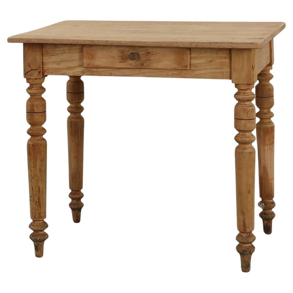 Rustic French Provençal Beech Side Table, France, circa 1850