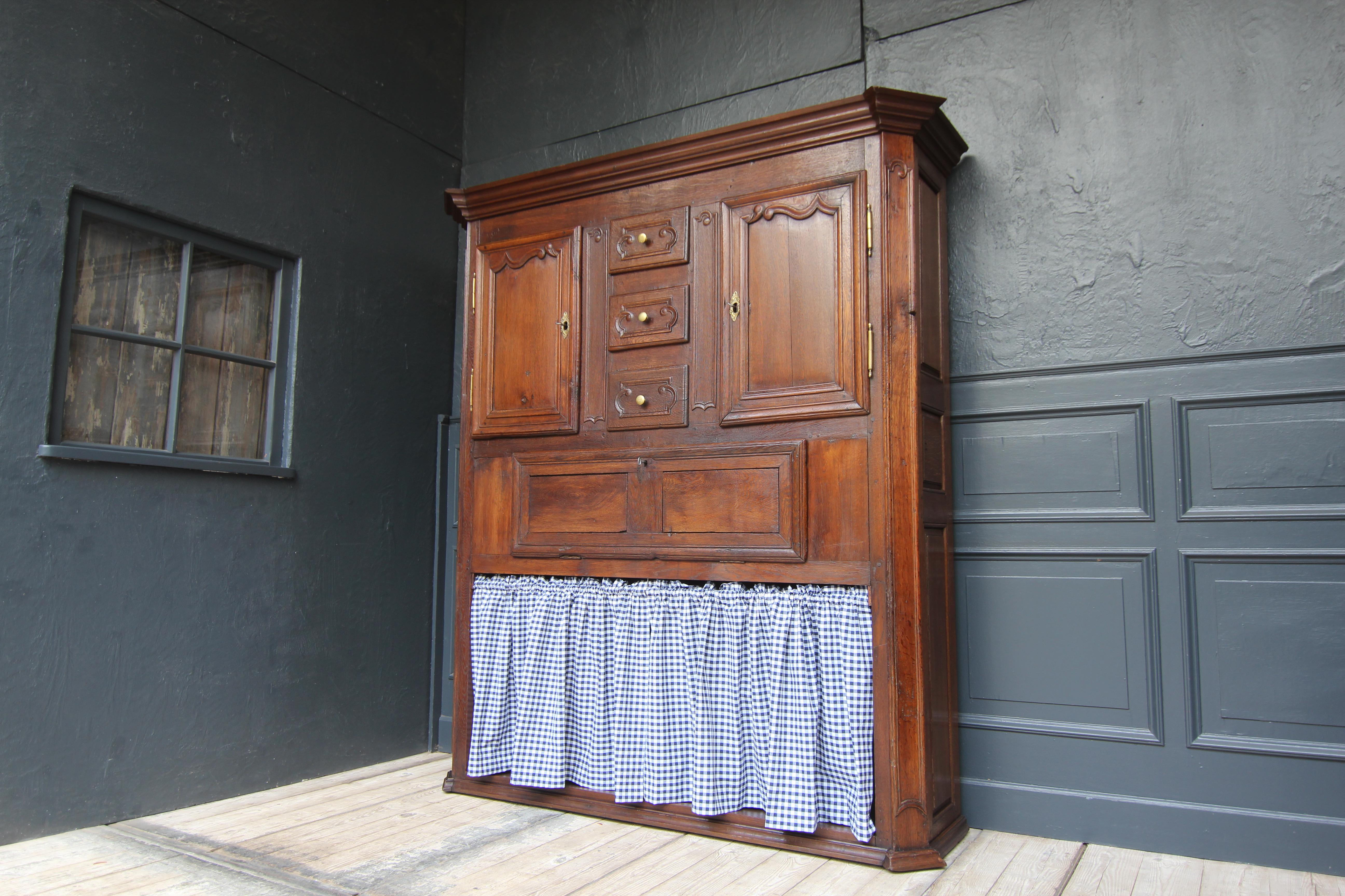 Rustic French Provincial 18th Century Oak Kitchen Pantry Cupboard 6