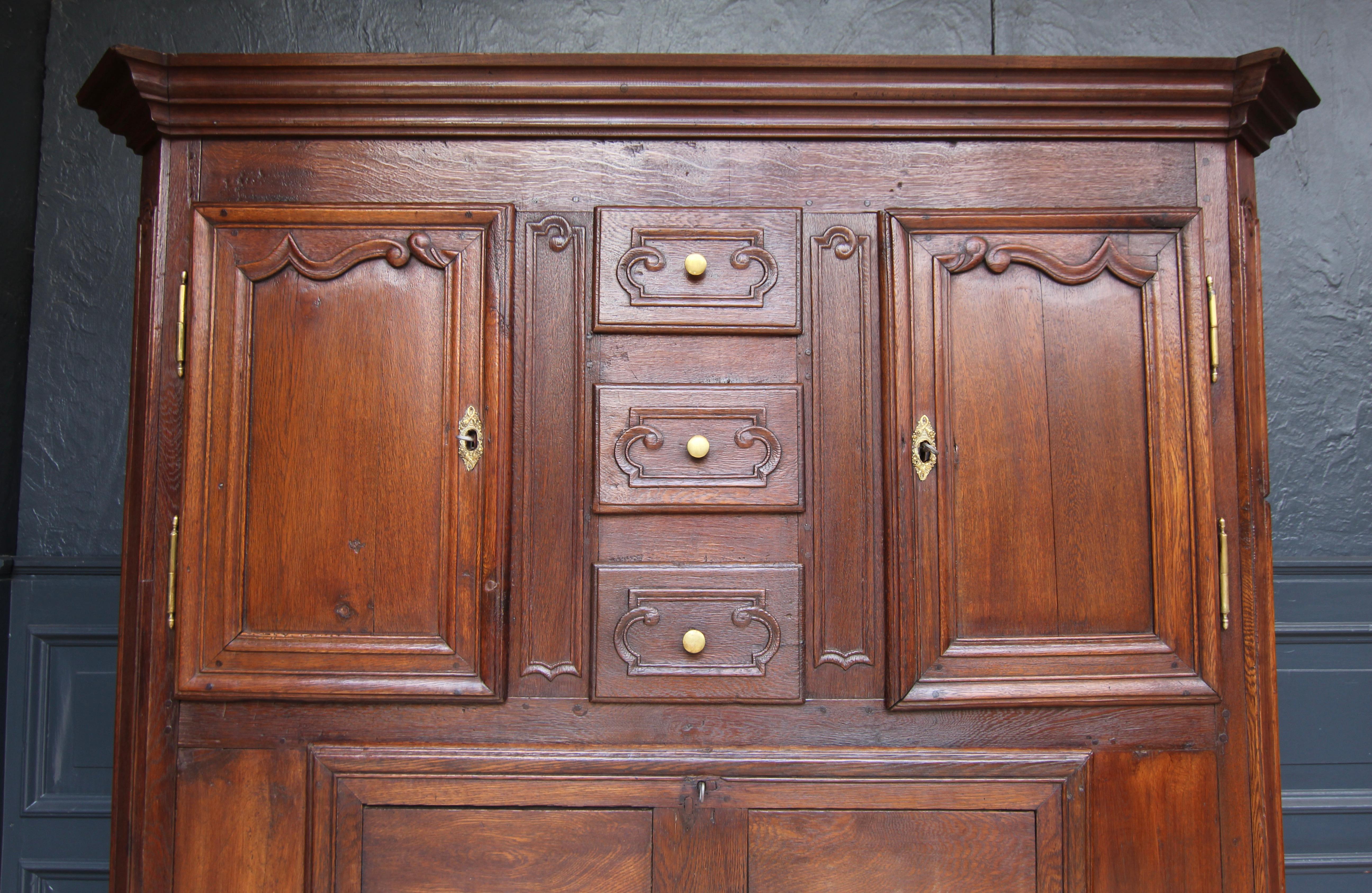 Rustic French Provincial 18th Century Oak Kitchen Pantry Cupboard 8