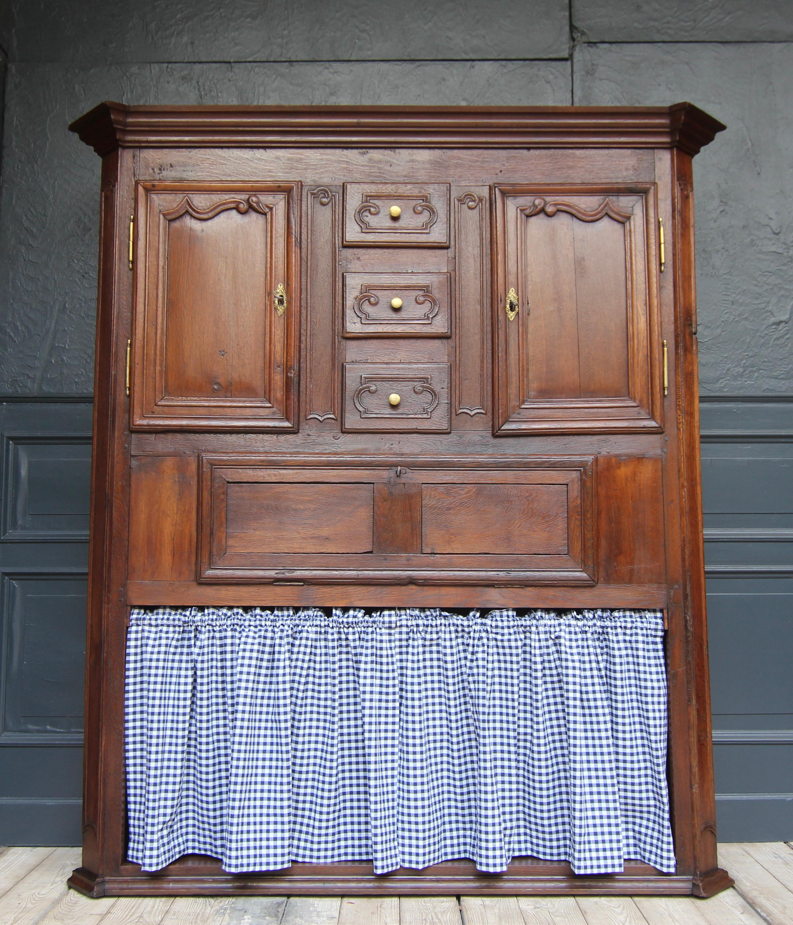 Rustic French Provincial 18th Century Oak Kitchen Pantry Cupboard 3