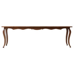 Rustic French Provincial Oak Parquet Console Table