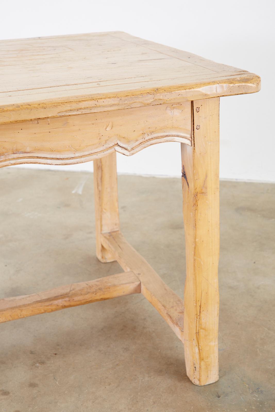 Rustic French Provincial Style Pine Farmhouse Dining Table 6