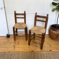 Rustic French Rush Seat Chair Single