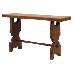 Rustic French solid Oak Bench, France, circa 1900 Rustic French solid Oak Bench, France, circa 1900
