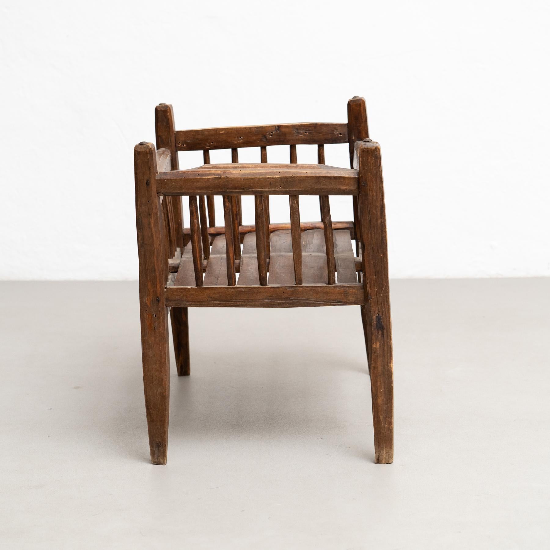 Rustico Sgabello rustico francese, circa 1940 - Autentico con bella patina e carattere in vendita