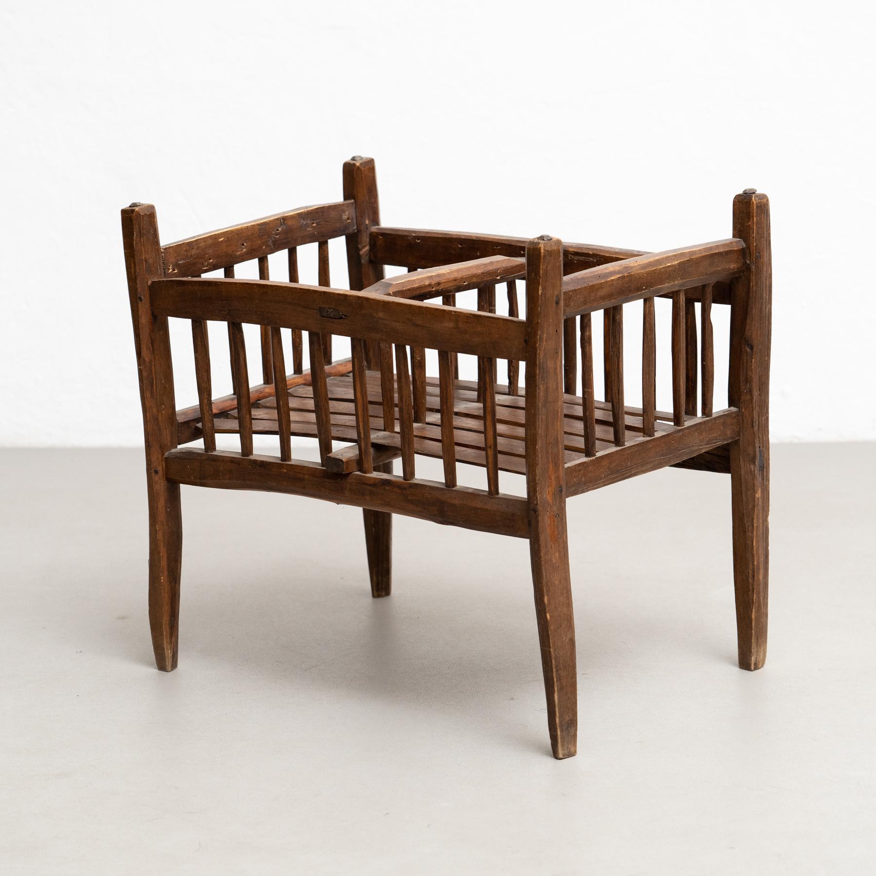 Francese Sgabello rustico francese, circa 1940 - Autentico con bella patina e carattere in vendita