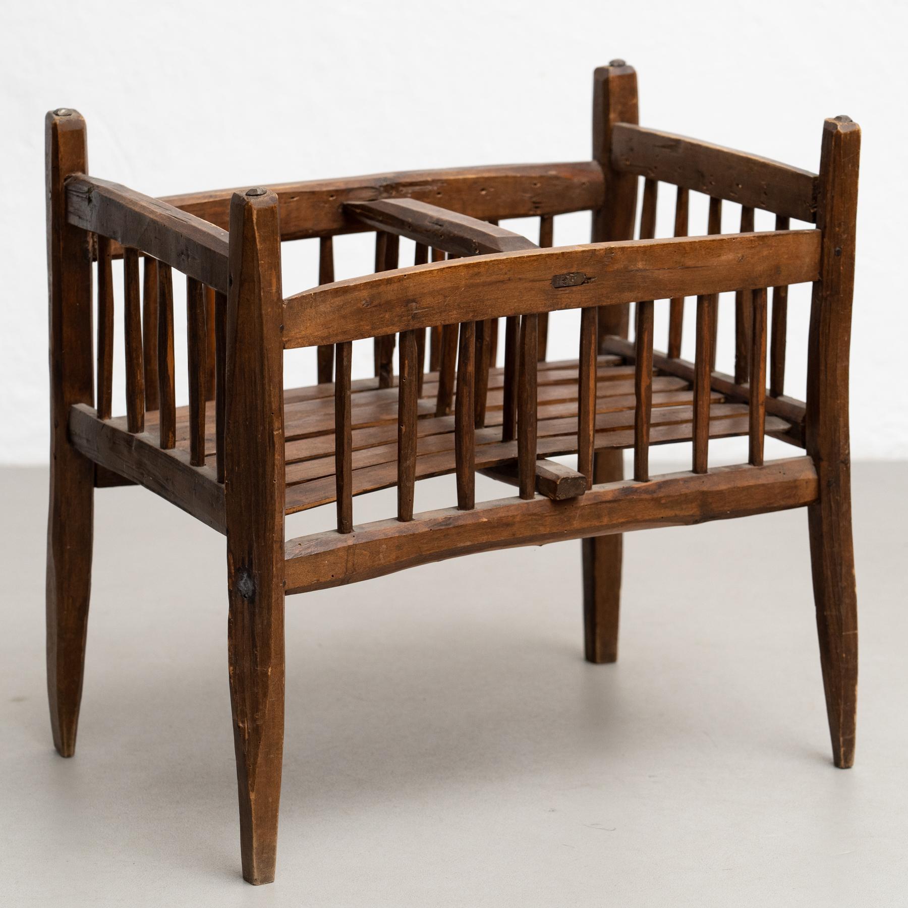 Metà XX secolo Sgabello rustico francese, circa 1940 - Autentico con bella patina e carattere in vendita