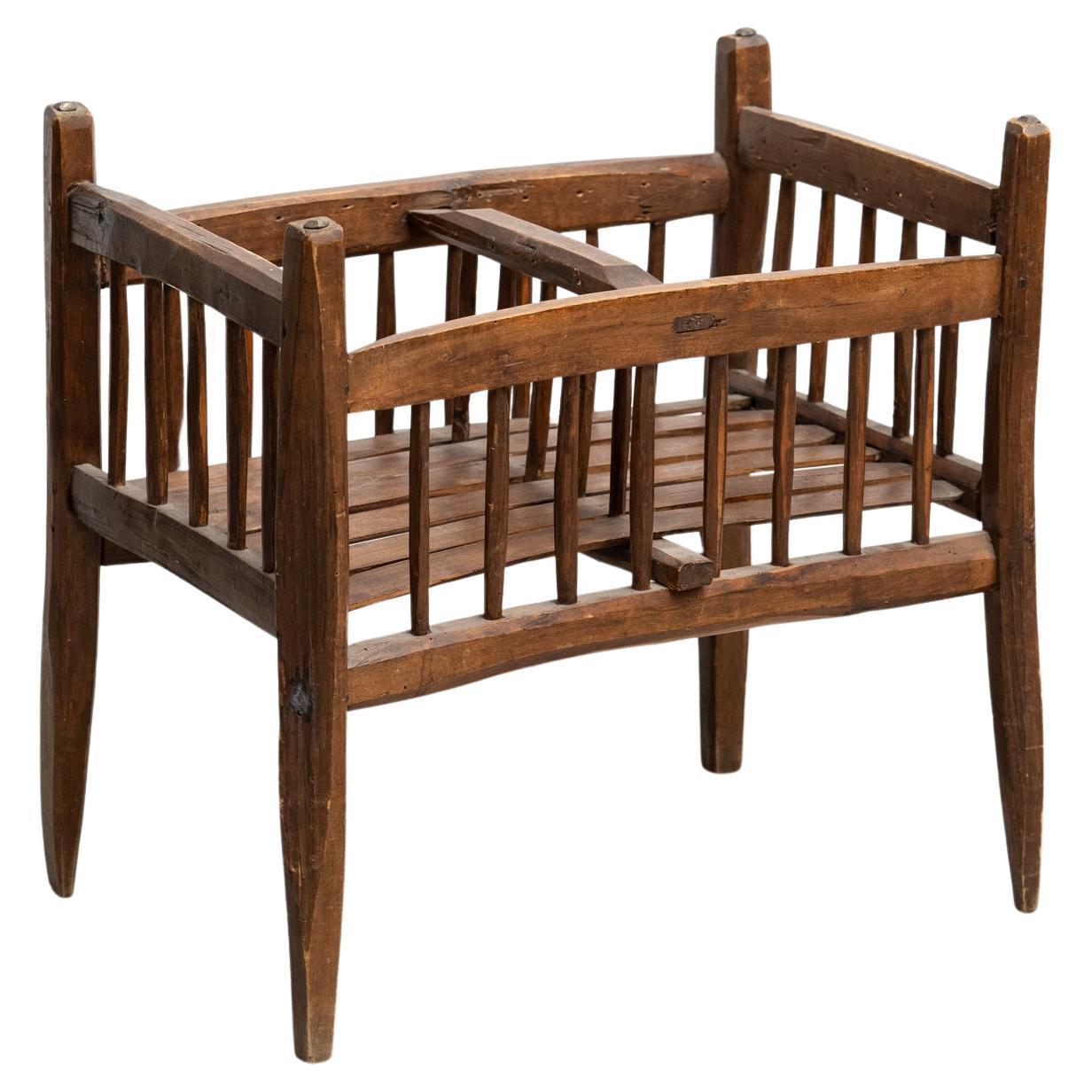 Sgabello rustico francese, circa 1940 - Autentico con bella patina e carattere in vendita 1