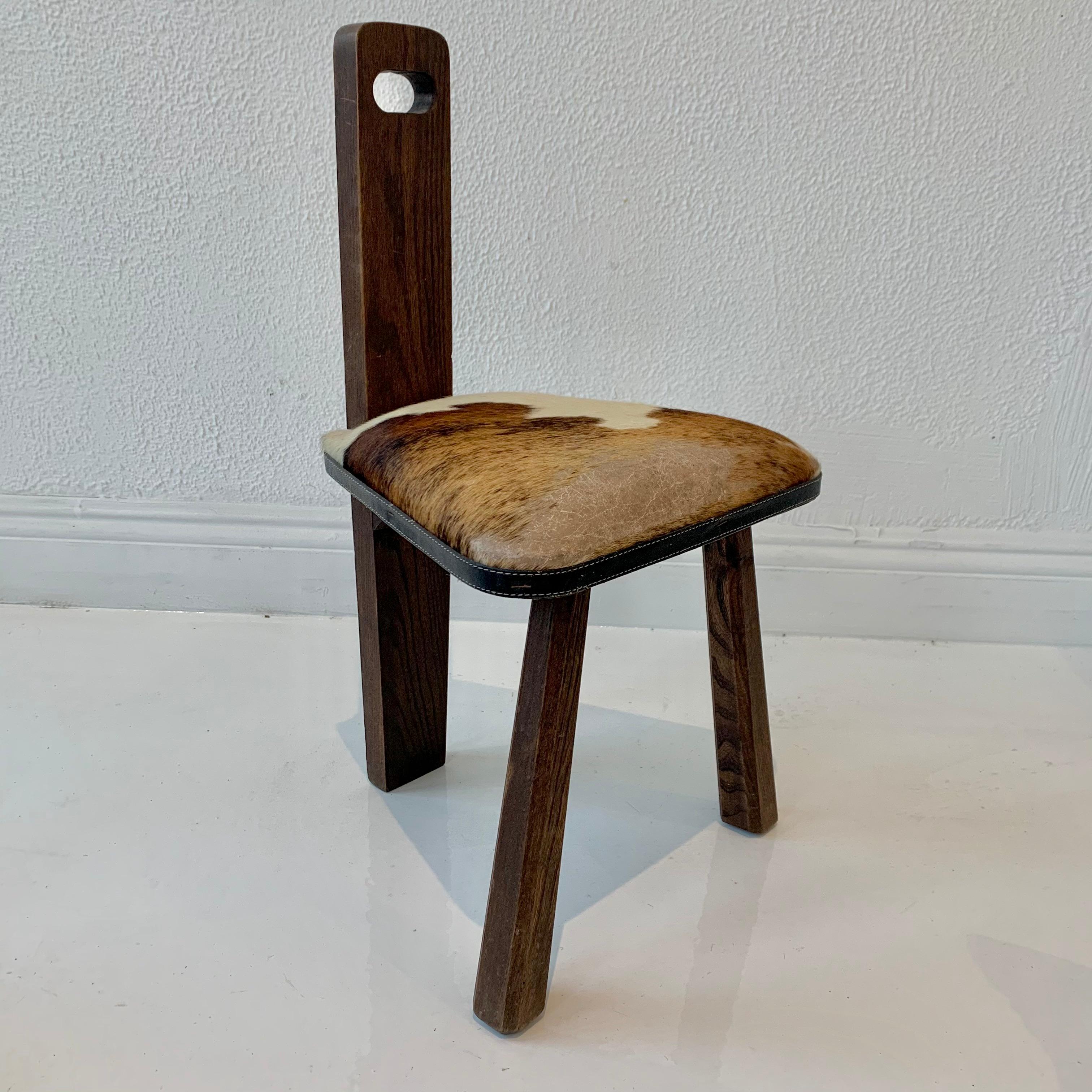 Mid-20th Century Rustic French Stool