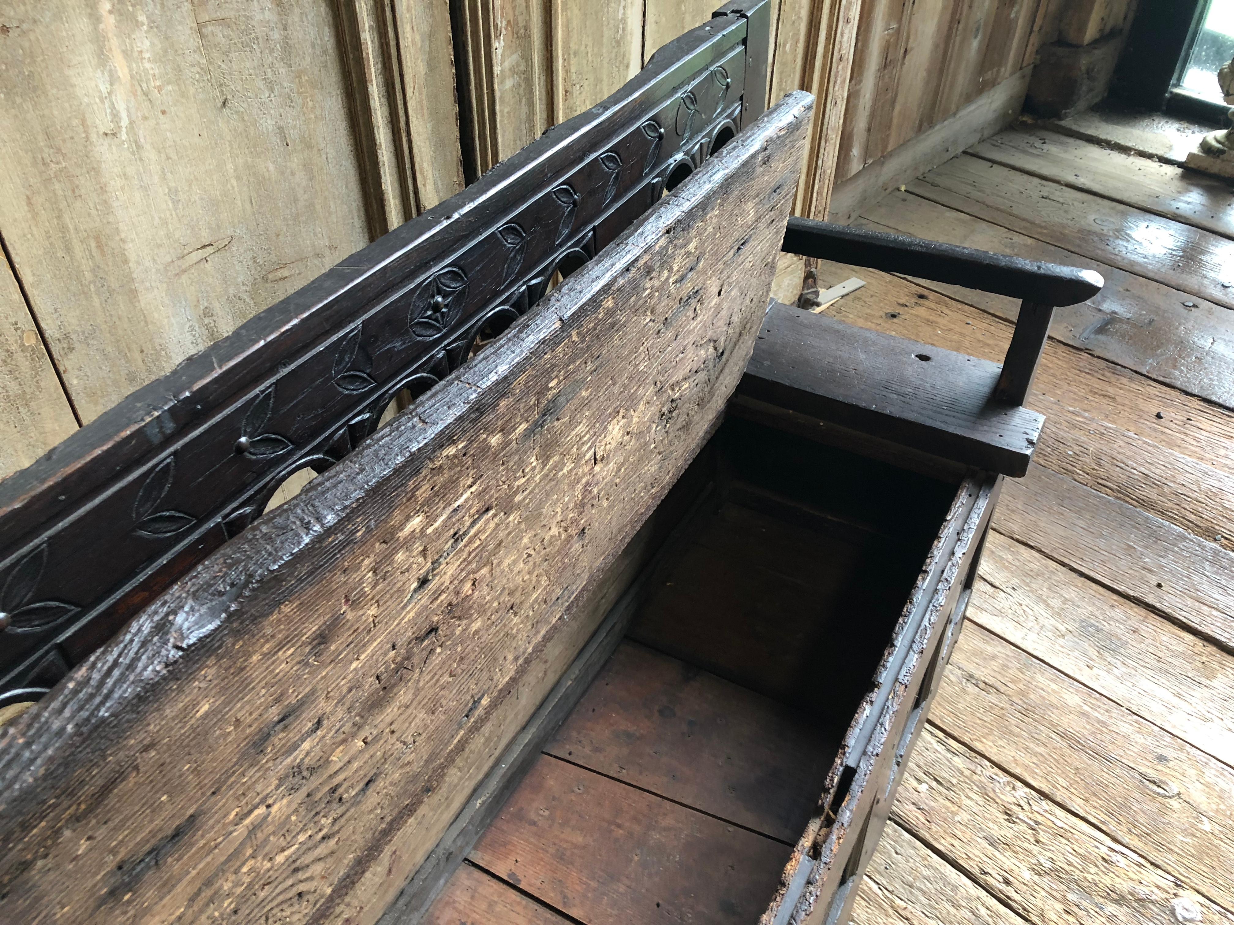 Rustic French Storage Bench 3