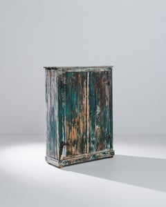 Rustic French Teal Patinated Cabinet