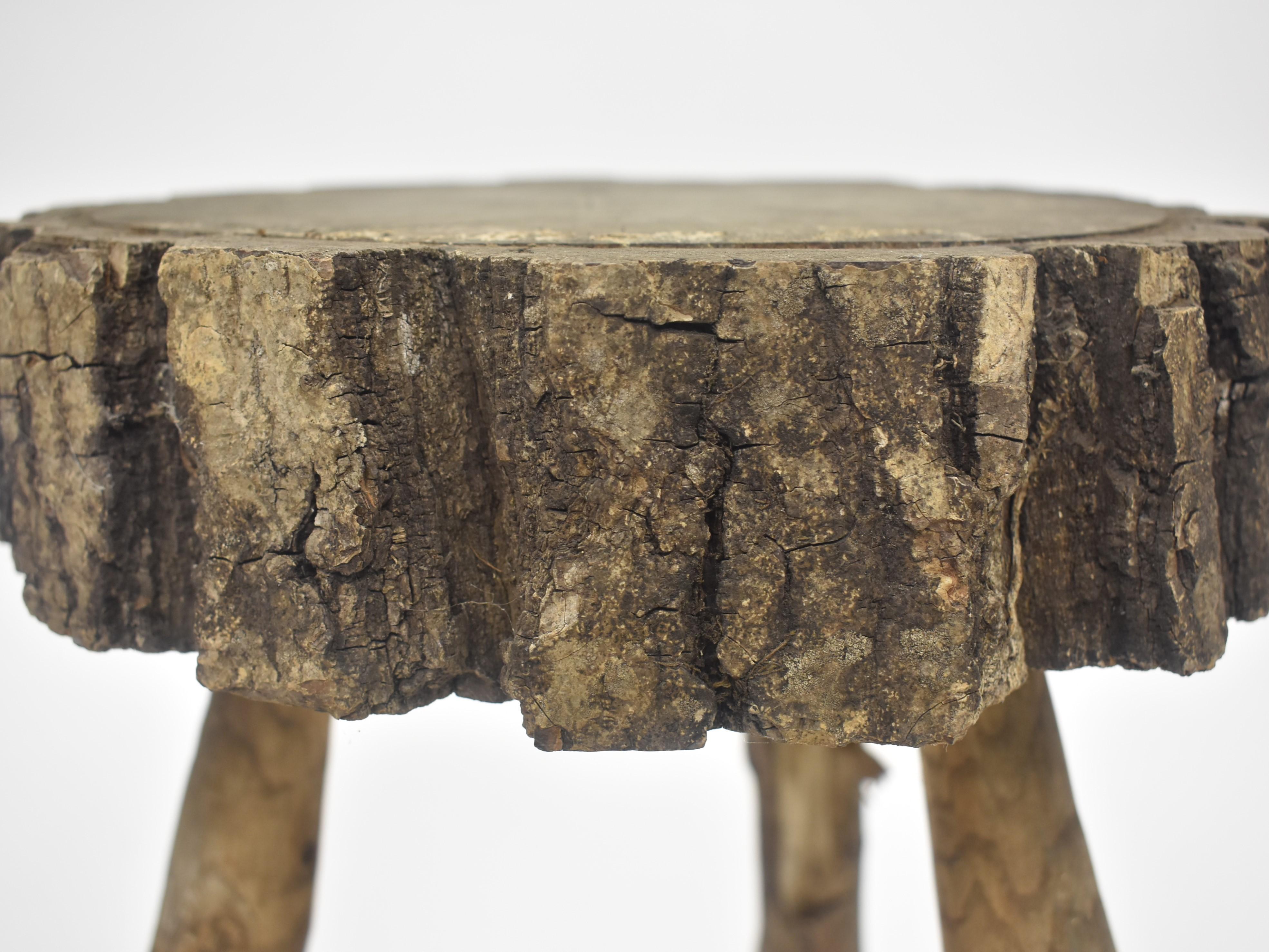 Rustic French Tree Trunk Tables In Good Condition For Sale In Los Angeles, CA