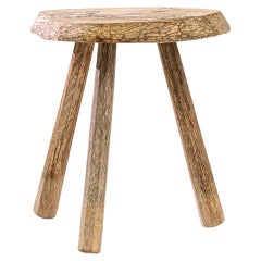 Antique Rustic French Tripod Stool