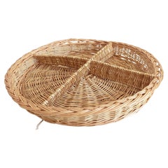 Centrotavola francese rustico in vimini / Vide-Poche - Provenza, XX secolo