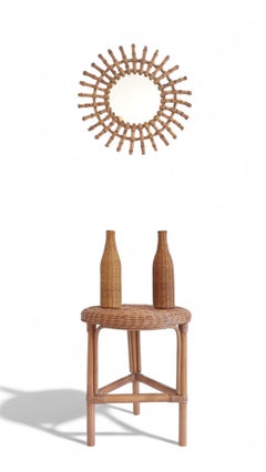 Handcrafted Rustic Wicker Glass Bottles, Mid-20th Century, France