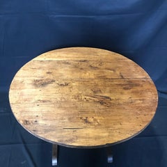 Rustic French Wine Tasting Round Dining Tilt-Top Table