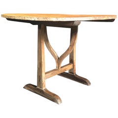 Rustic French Wine Tasting Round Dining Tilt-Top Table