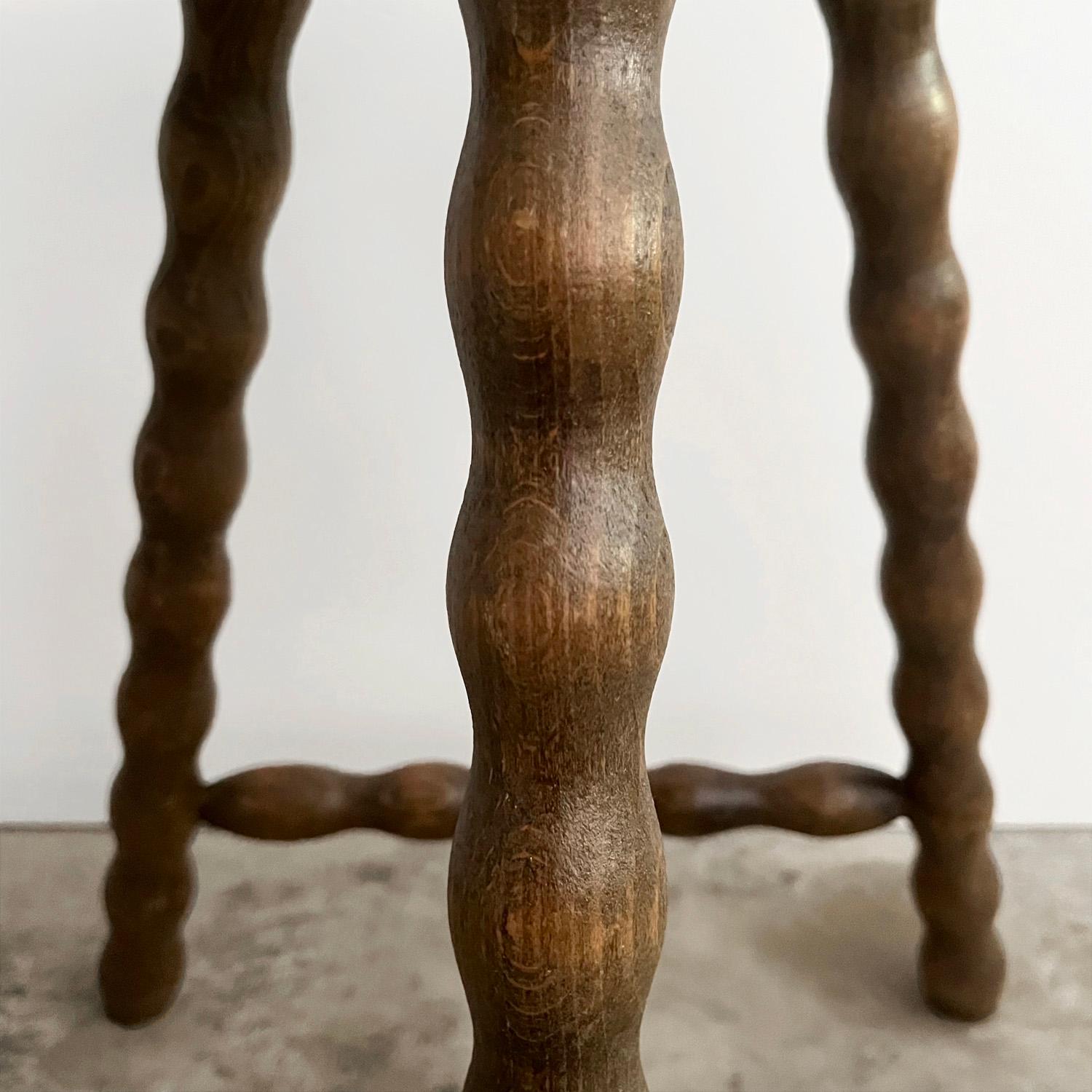 20th Century Rustic French Wood Tripod Stool