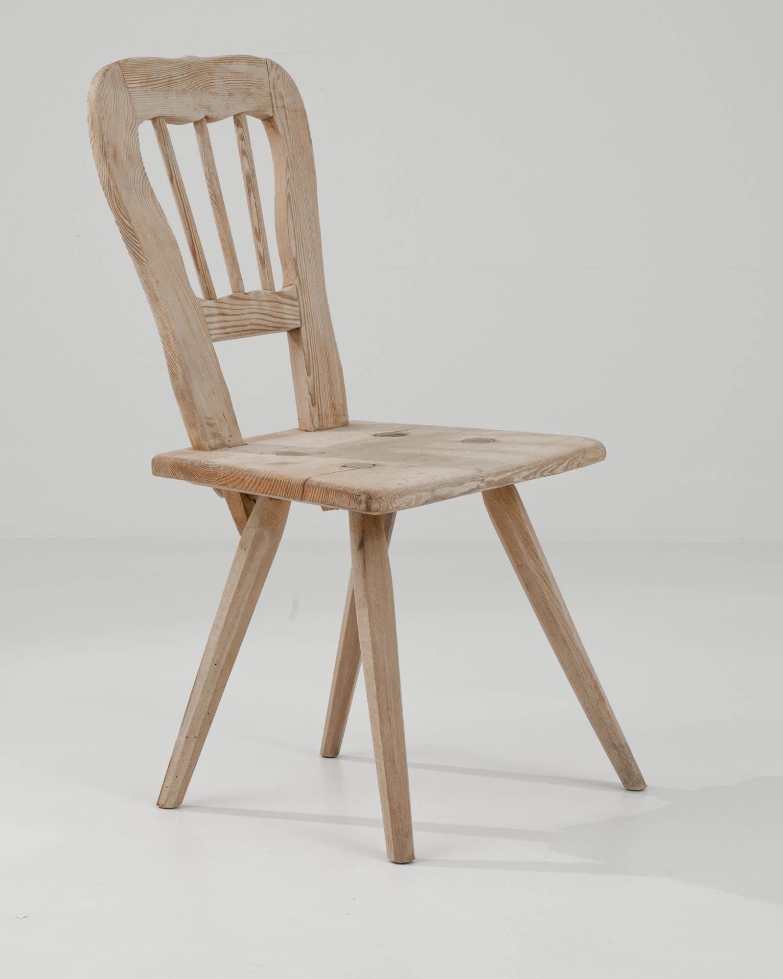 Rustic French Wooden Chair For Sale 5