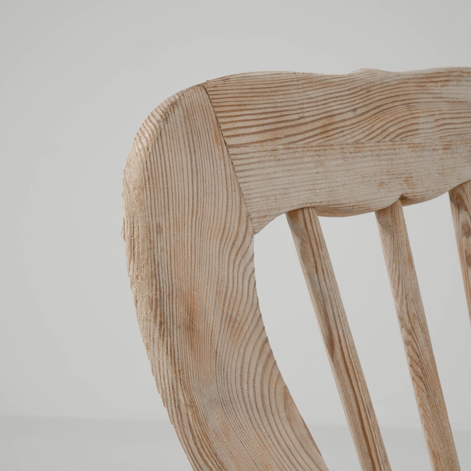 Chaise française rustique en bois en vente 5