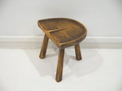 Rustic French Wooden Tripod Stool
