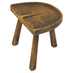 Rustic French Wooden Tripod Stool