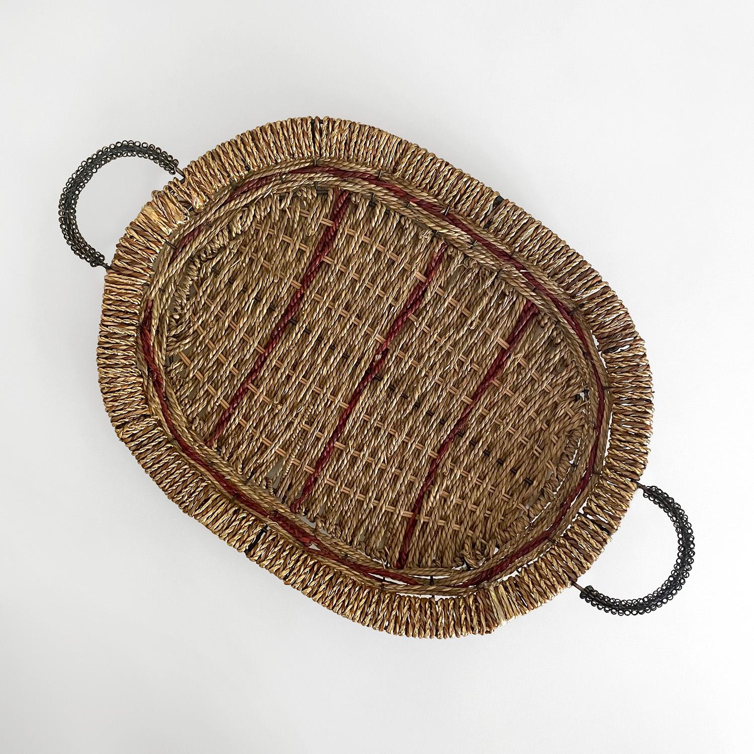 Rustic French Woven Tray 1