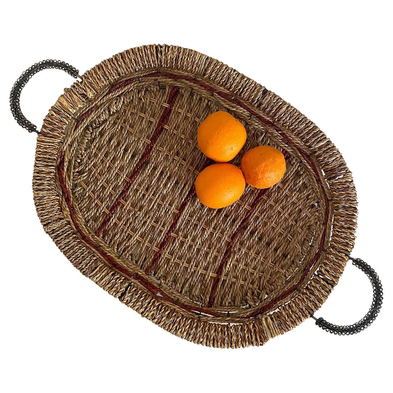 Rustic French Woven Tray