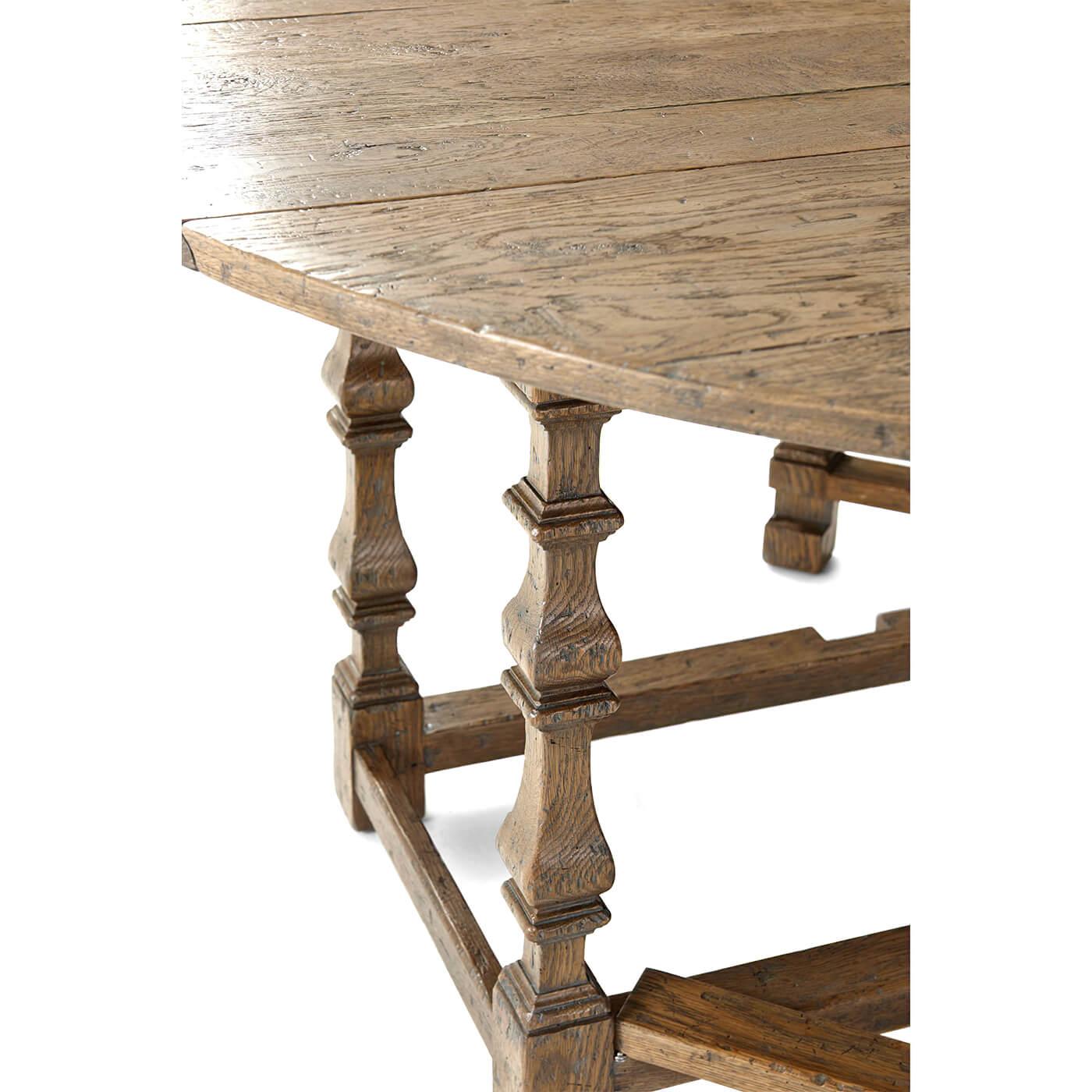 Contemporary Rustic Gateleg Dining Table