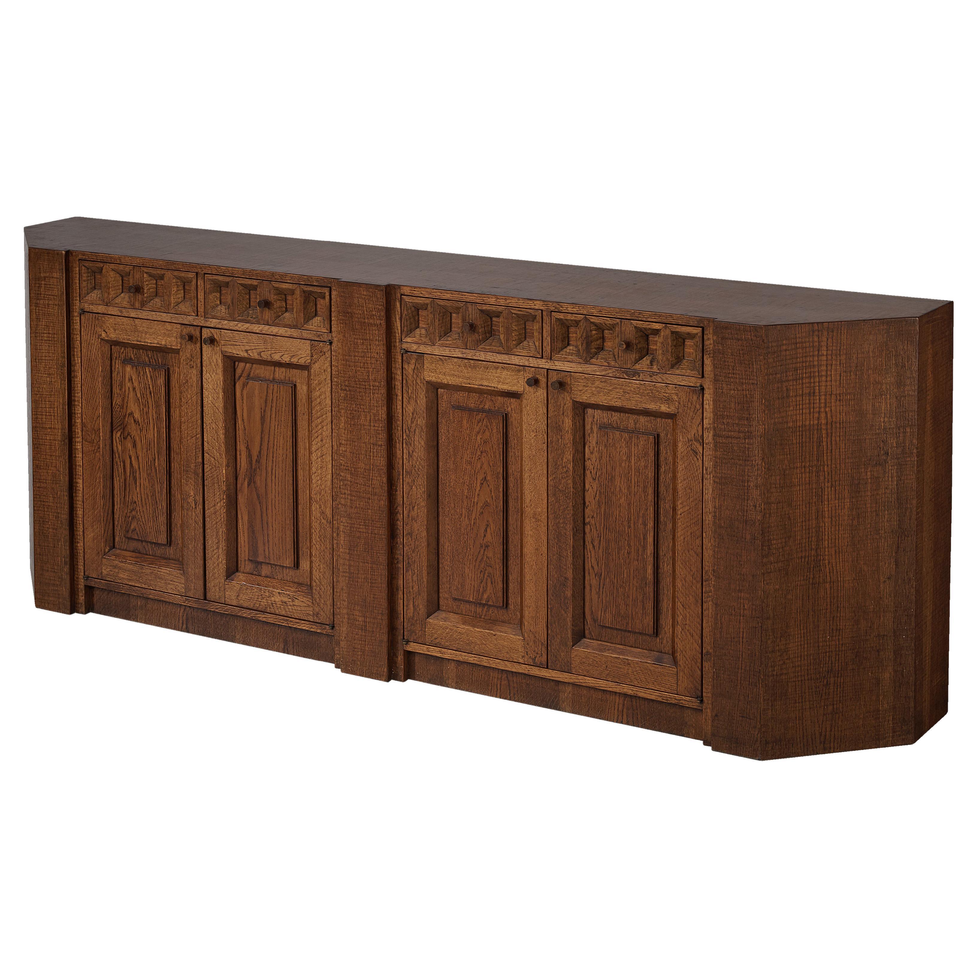 Spanish Sideboard in Stained Pine Manufactured by Biosca at 1stDibs
