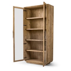Rustic Glass Door Display Cabinet